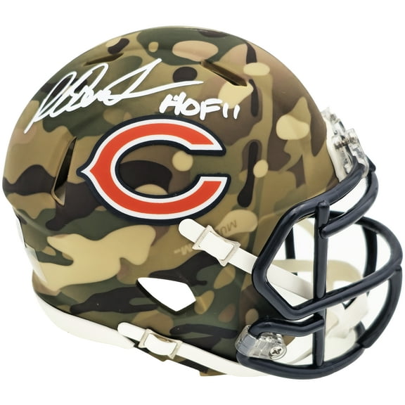Richard Dent Autographed Chicago Bears Camo Speed Mini Helmet "HOF 11" Beckett BAS Witness 230261