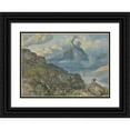 thumbnail image 1 of Richard Doyle 14x11 Black Ornate Wood Framed Double Matted Museum Art Print Titled: The God Thor Drives the Dwarfs Out of Scandinavia by Throwing His Hammer at Them (1878), 1 of 5