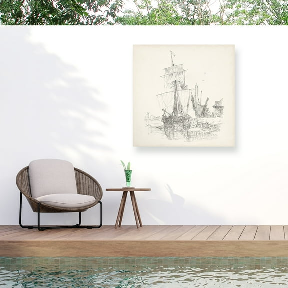 Richard Foust 'Antique Ship Sketch VII' Outdoor All-Weather Wall Decor