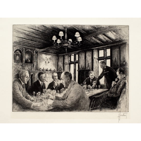 Richard George Mathews Cigars And Brandy Extra Large XL Wall Art Poster Print