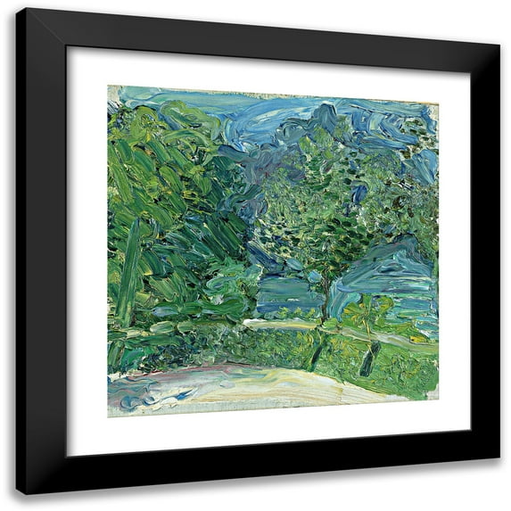 Richard Gerstl 15x15 Black Modern Framed Museum Art Print Titled - Lakeside Road Near Gmunden (1907)