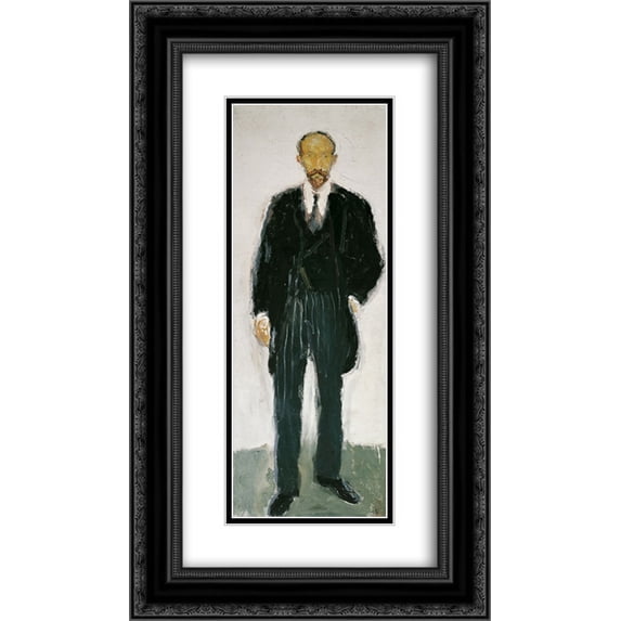 Richard Gerstl 2x Matted 14x24 Black Ornate Framed Art Print 'Ernst Diez I'