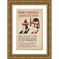 thumbnail image 1 of Richard Halls 11x14 Gold Ornate Wood Frame and Double Matted Museum Art Print Titled - An Exhibition of Selected Skills of the Unemployed Div. of Women's and Professional Projects (1936), 1 of 4