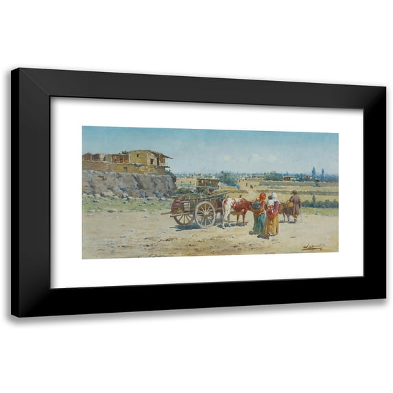 Richard Karlovich Zommer 18x11 Black Modern Framed Museum Art Print Titled - Oriental Landscape