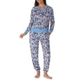 thumbnail image 1 of Richard Leeds International Womens Lilo and Stitch Matching 2 Piece Long Sleeve Pajama Top & PJs Jogger Pants Set with Pockets - Soft & Cozy Sleep & Loungewear Pajamas Sets for Women, Gray, L, 1 of 4