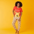 thumbnail image 1 of Richard Leeds International Womens Winnie the Pooh Matching 2 Piece Short Sleeve Pajama Top & PJs Jogger Pants Set with Pockets - Soft & Cozy Sleep & Loungewear Pajamas Sets for Women, Red Small, 1 of 6