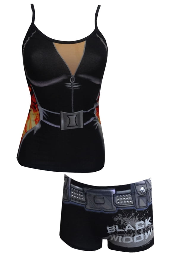 Womens Marvel Comics Avengers Black Widow Cami & Panty Set (Small)