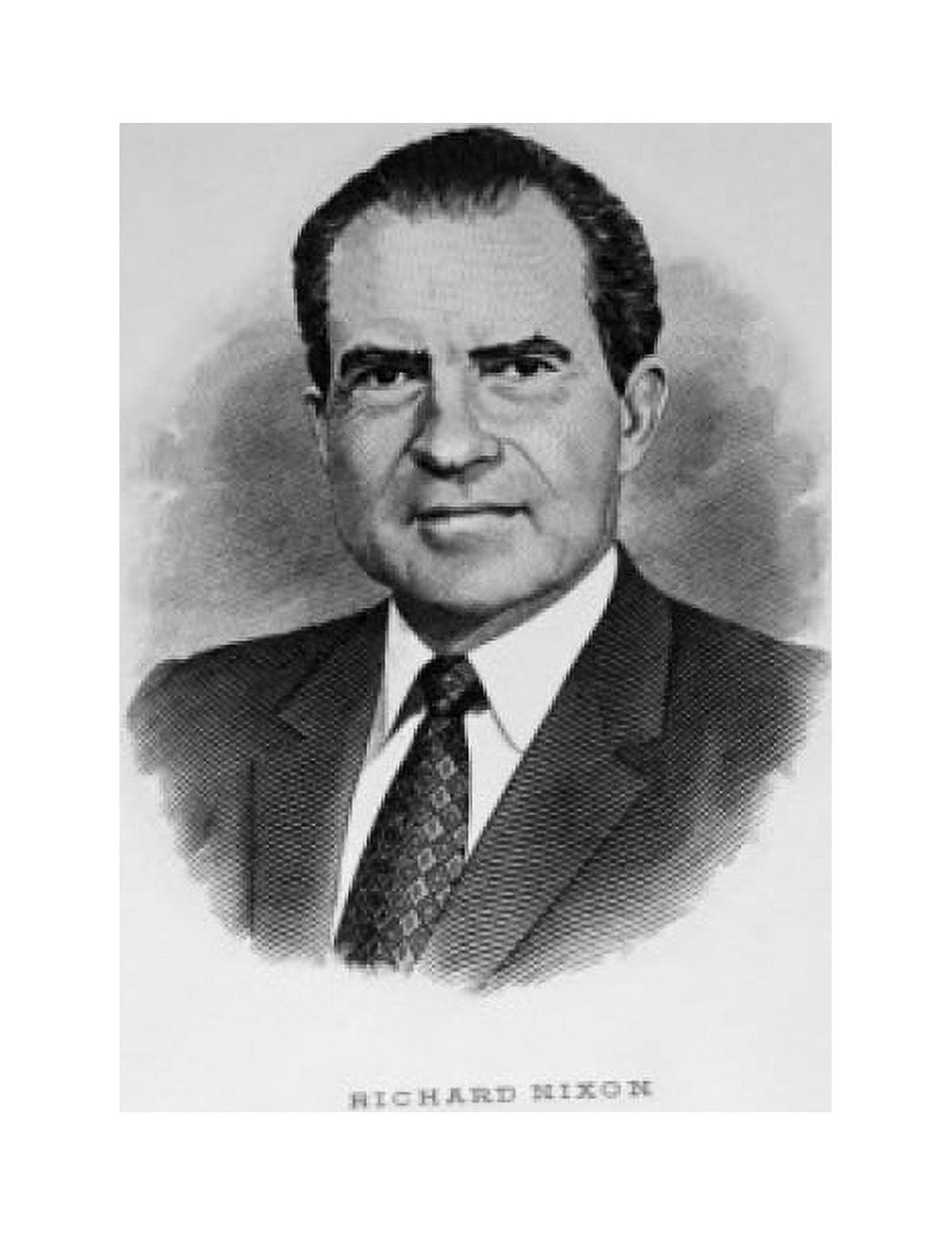 Richard M Nixon American History Engraving Canvas Art - (18 x 24)