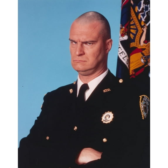 Richard Moll Frowning in Police Uniform Portrait Photo Print (24 x 30)