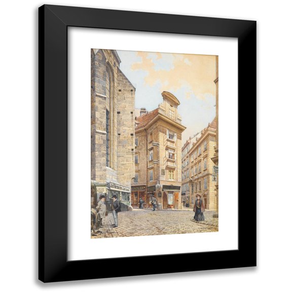 Richard Moser 11x14 Black Modern Framed Museum Art Print Titled - Seitzergasse (1901)