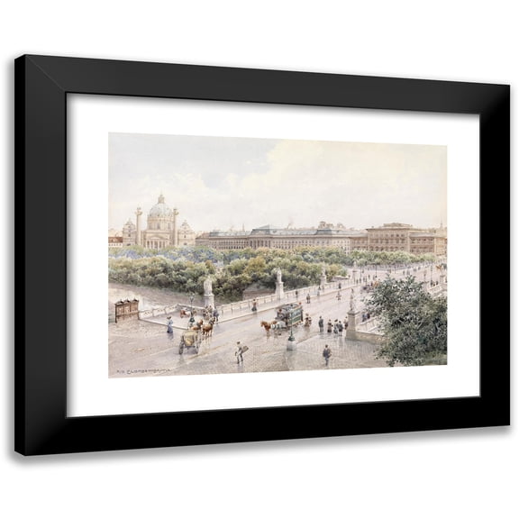 Richard Moser 14x11 Black Modern Framed Museum Art Print Titled - Vienna Elisabethbrucke (1911)