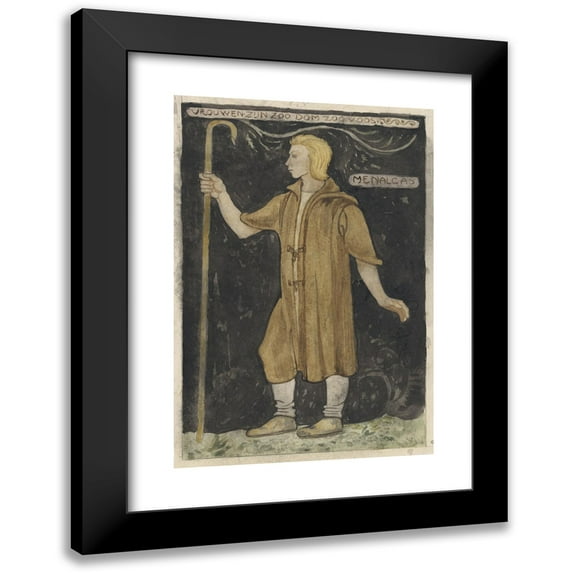 Richard Nicolaüs Roland Holst 13x18 Black Modern Framed Museum Art Print Titled - Design for Costume for Menalcas (1910)
