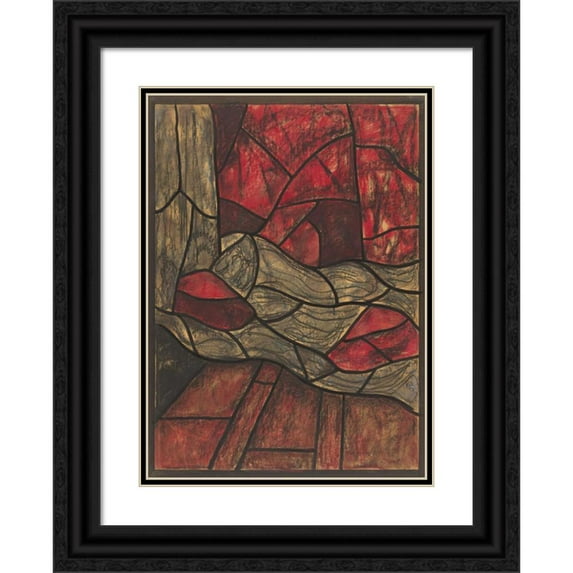 Richard Nicolaüs Roland Holst 14x18 Black Ornate Wood Framed Double Matted Museum Art Print Titled - Design for Window in the Noordertransept in the Dom in Utrecht 29 (ca. 1878-1938)