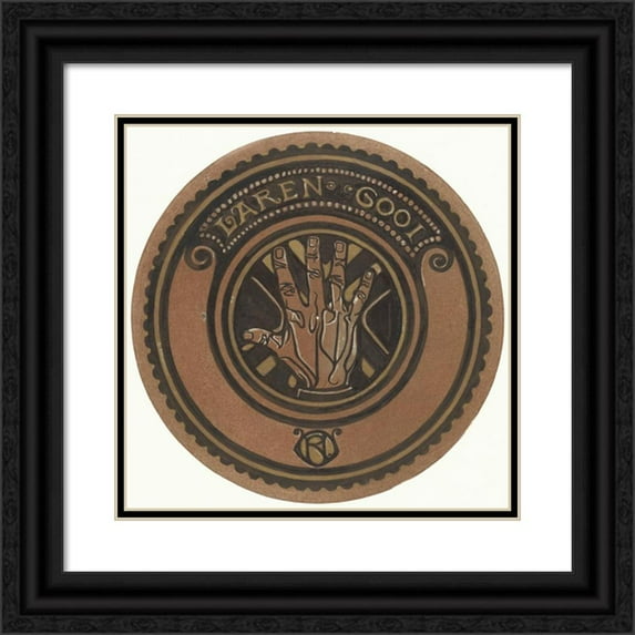 Richard Nicolaüs Roland Holst 20x20 Black Ornate Framed Double Matted Museum Art Print Titled: Design for Vignet Laren, Gooi (1878 - 1938)