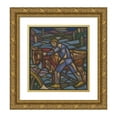 thumbnail image 1 of Richard Nicolaüs Roland Holst 20x22 Gold Ornate Framed and Double Matted Museum Art Print Titled - Design for Window in the Dutch Pavilion at the Arts Decoratifs Exhibition in Paris, 1925 (1, 1 of 4