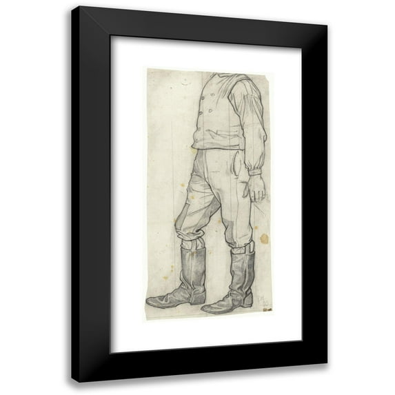 Richard Nicolaüs Roland Holst 9x14 Black Modern Framed Museum Art Print Titled - Standing Man (Without Head) with Boots (1899)