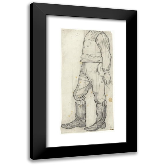 Richard Nicolaüs Roland Holst 9x14 Black Modern Framed Museum Art Print Titled - Standing Man (Without Head) with Boots (1899)