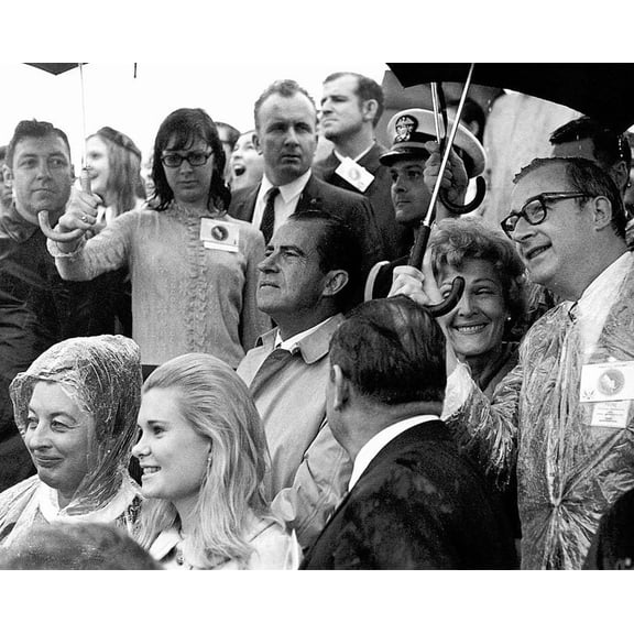 Richard Nixon At Apollo 12 Launch - 20x30 Inch Glossy Laminated Poster - Stunning Detail and Bold Colors