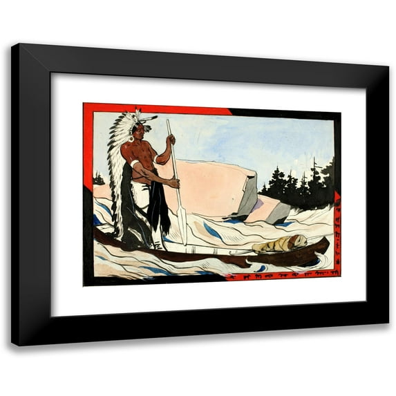 Richard Norris Brooke 14x11 Black Modern Framed Museum Art Print Titled - Burial of a Papoose