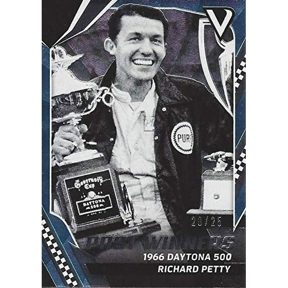 Richard Petty 2018 Panini Victory Lane Racing PAST WINNERS (1966 Daytona 500) Vintage Parallel Collectible NASCAR Trading Card #20/25