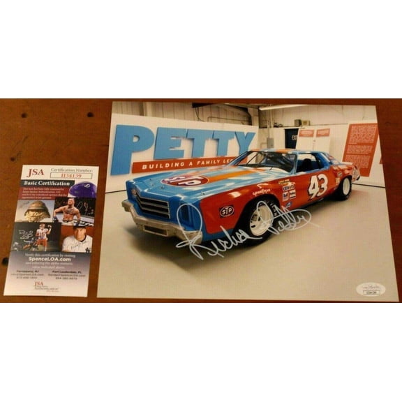 Richard Petty signed NASCAR 43 Car 8x10 photo JSA