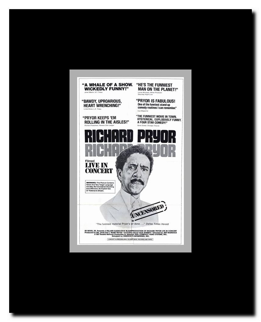 Richard Pryor in Concert Framed Movie Poster