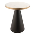 thumbnail image 1 of Richard Round White Marble Side Table by TOV Furniture, 1 of 5