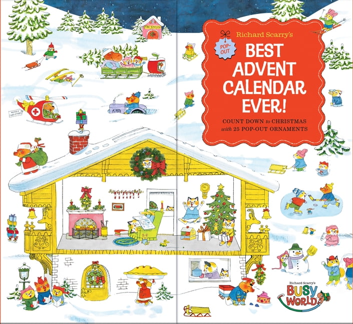 Richard Scarry's Best Advent Calendar Ever!: Count Down to Christmas with 25 Pop-Out Ornaments; Activity Book and Keepsa, (Paperback)