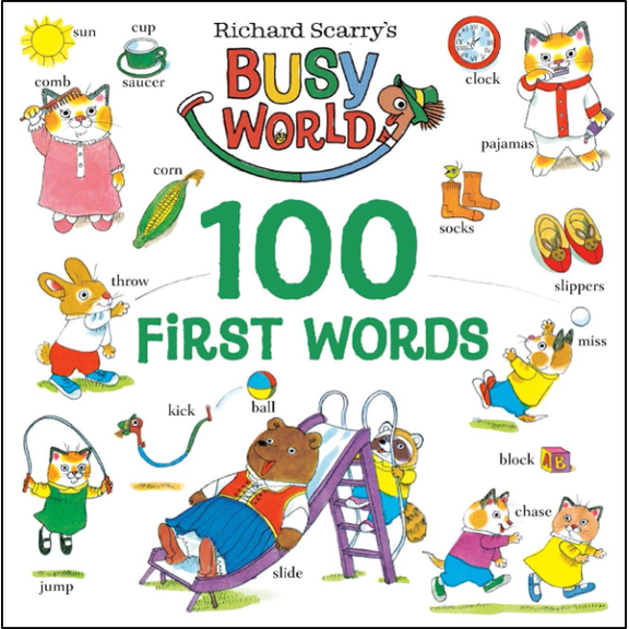Richard Scarry's 100 First Words, (Board Book)