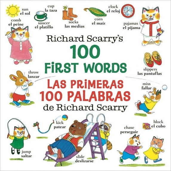 Richard Scarry's 100 First Words/Las Primeras 100 Palabras de Richard Scarry, (Board Book)