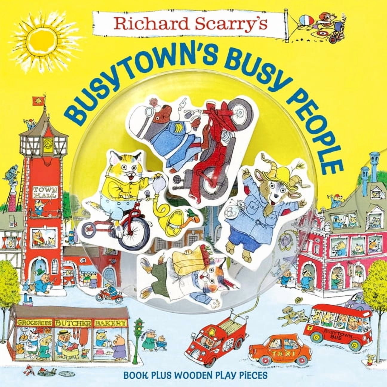 Richard Scarry's Busytown's Busy People: Book Plus Wooden Play Pieces, (Board Book)