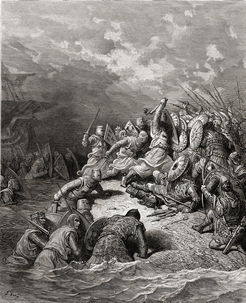 Richard The Lionheart Delivering Jaffa 1192 Canvas Art - Ken Welsh Design Pics (13 x 17)