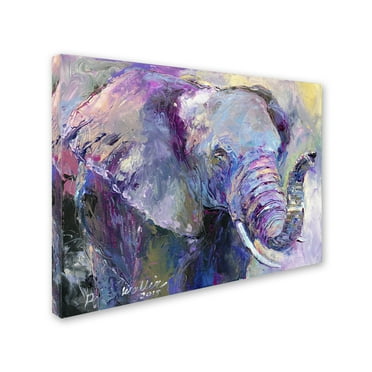 Richard Wallich 'Blue Elephant' Canvas Art