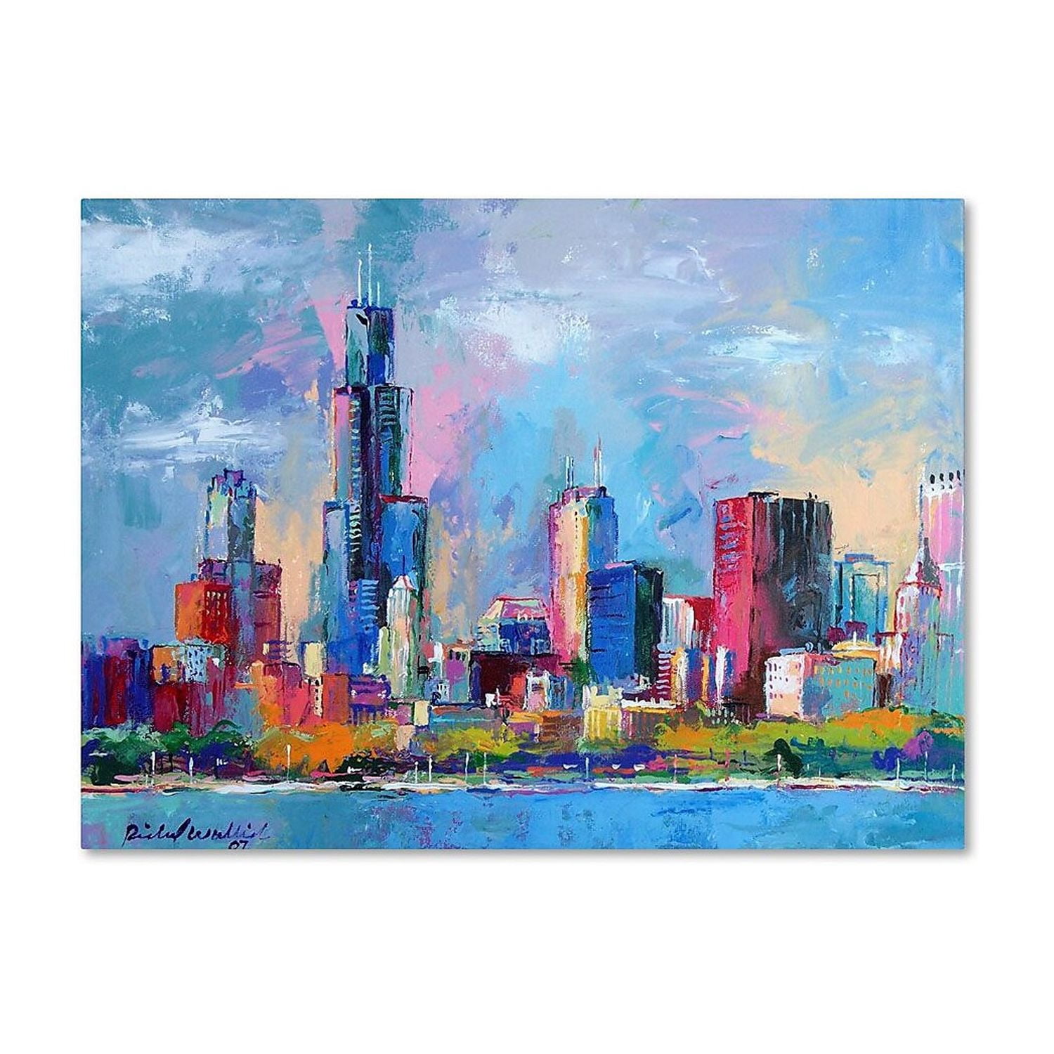 Trademark Fine Art Richard Wallich Chicago 5 Canvas Wall Art - 24x32