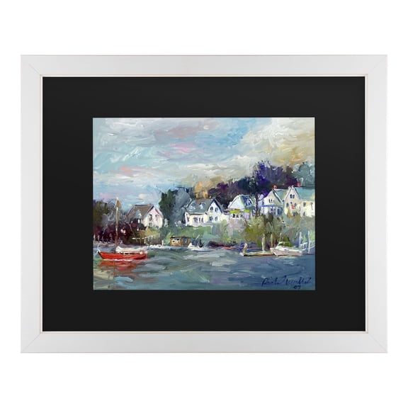 Richard Wallich 'Dock' Matted Framed Art