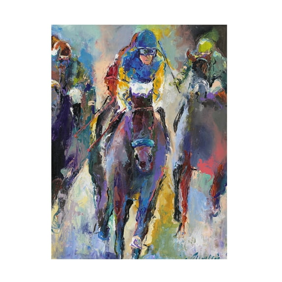 Trademark Fine Art Richard Wallich Jockeys Canvas Wall Art - 35x47