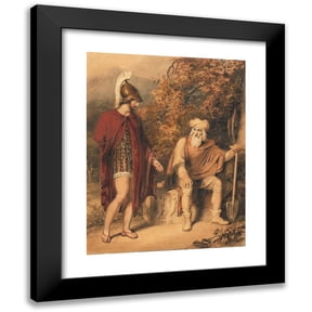 Richard Westall 15x18 Black Modern Framed Museum Art Print Titled - Alcibiades and Timon (ca. 1805)