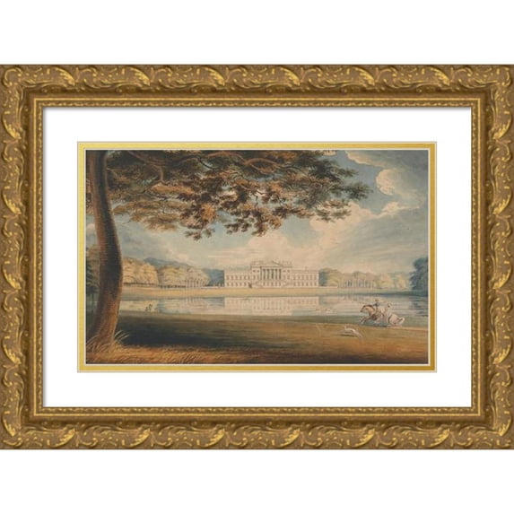 Richard Westall 24x17 Gold Ornate Framed and Double Matted Museum Art Print Titled - Wanstead House