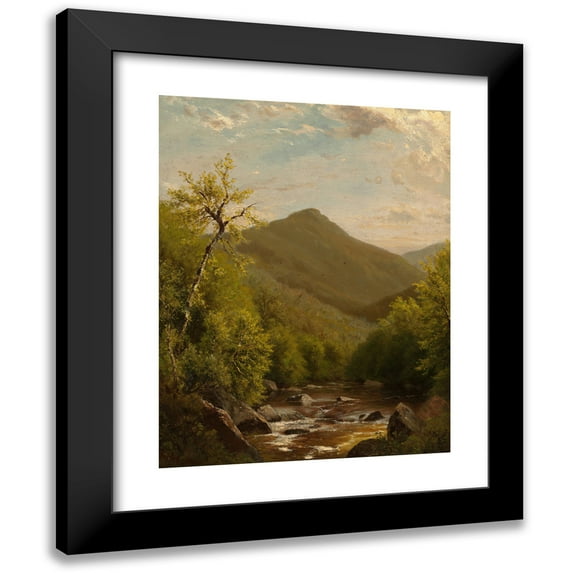 Richard William Hubbard 12x14 Black Modern Framed Museum Art Print Titled - A Mountain Stream (1880)
