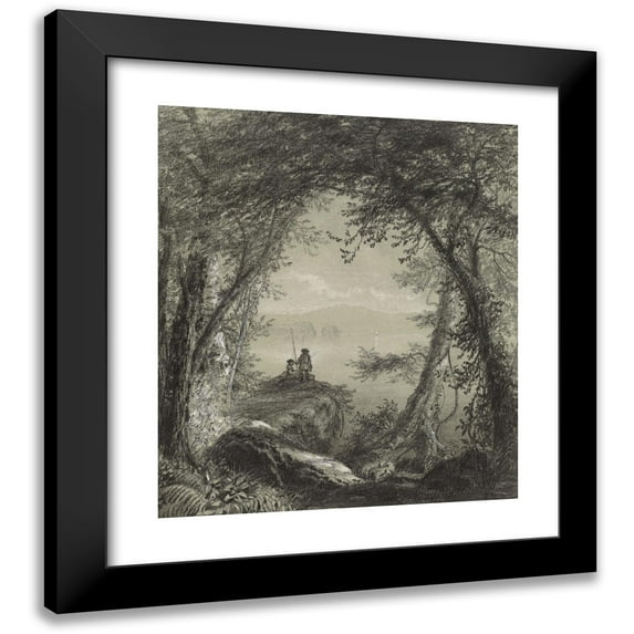 Richard William Hubbard 15x17 Black Modern Framed Museum Art Print Titled - Lake George (C. 1850-1869)