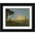 thumbnail image 1 of Richard Wilson 2x Matted 24x20 Black Ornate Framed Art Print 'A View of the Tiber with Rome in the Distance', 1 of 2