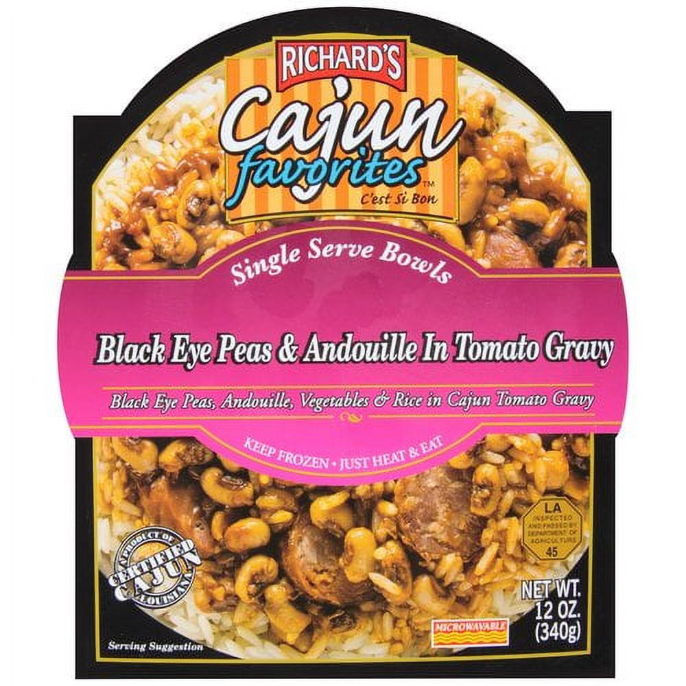 Richard's Cajun Favorites Black Eye Peas & Andouille in Tomato Gravy