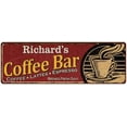 thumbnail image 1 of Richard's Coffee Bar Red Sign Kitchen Gift 8x24 108240006212, 1 of 1