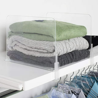 HONSREO Shelf Dividers for Closet Organization, 6 Pack Acrylic Shelf  Divider for Clothes Purses, Clear Plastic Separators for Wood Shelves  Organizer