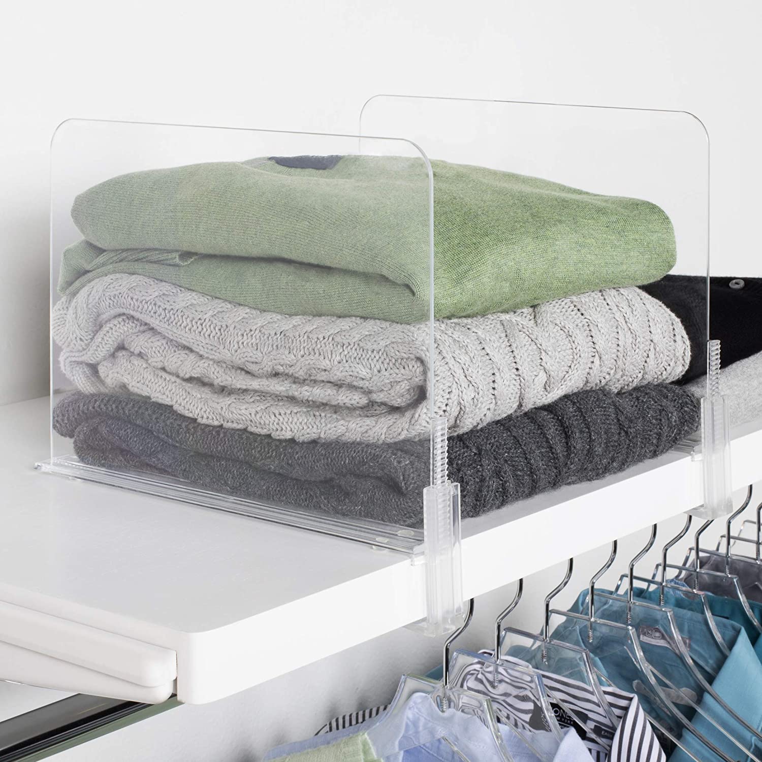 ClosetMaid Modular Closet Stackable Divided Shelf Unit