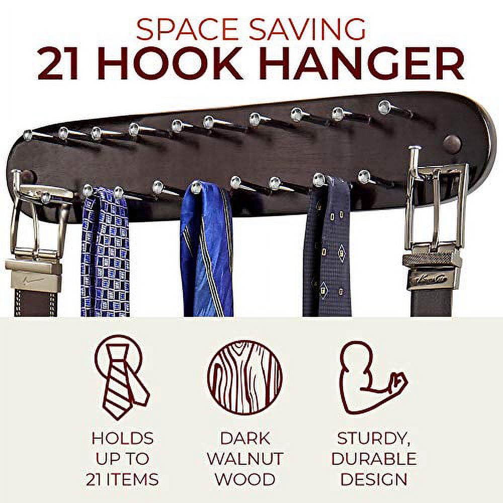 Richards Homewares Closet Accessories 21 Hook Tie Rack Scarf Hanger Belt (Colors Vary) - image 1 of 4