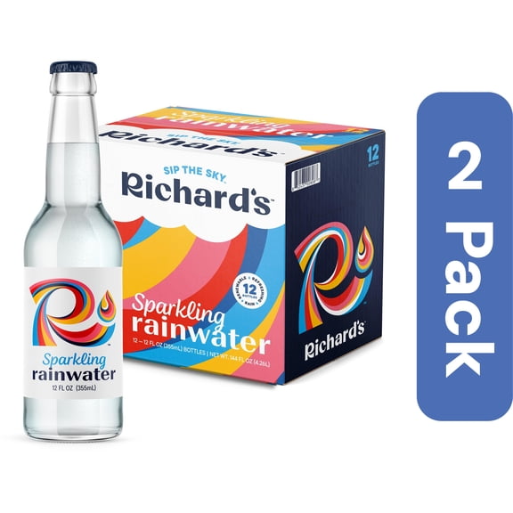Richards Rainwater Sparkling Water 12 Pack 144 oz (Pack of 2)