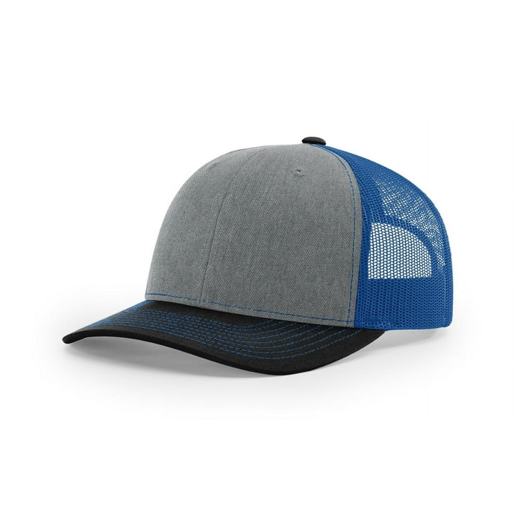 Richardson 112 Trucker Hat - Tri Heather Grey/Royal/Black