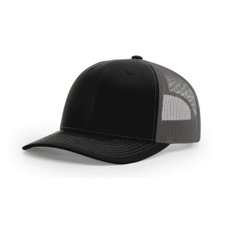 Q&Q ESSENTIALS Black Solid Plain Baseball Cap & Mesh Trucker Hat Blank  Basic Hats for Men Women 