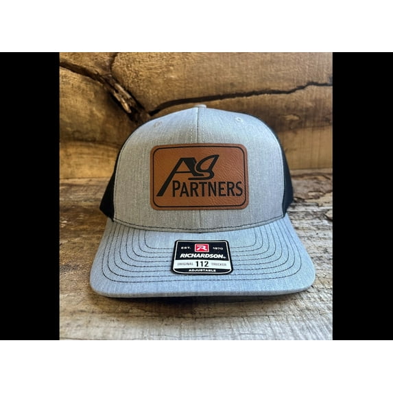 Richardson 112 X-Large Mesh Back Trucker Hat, Leather Patch Hat, Bulk Hats, Custom Logo Hats, Leather Patch Hat